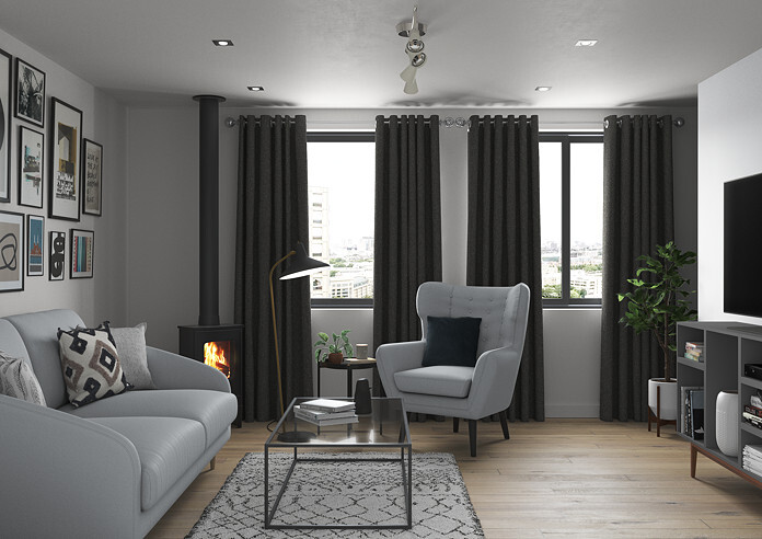 Devonshire, Charcoal - Made to Measure Curtains - Image 5